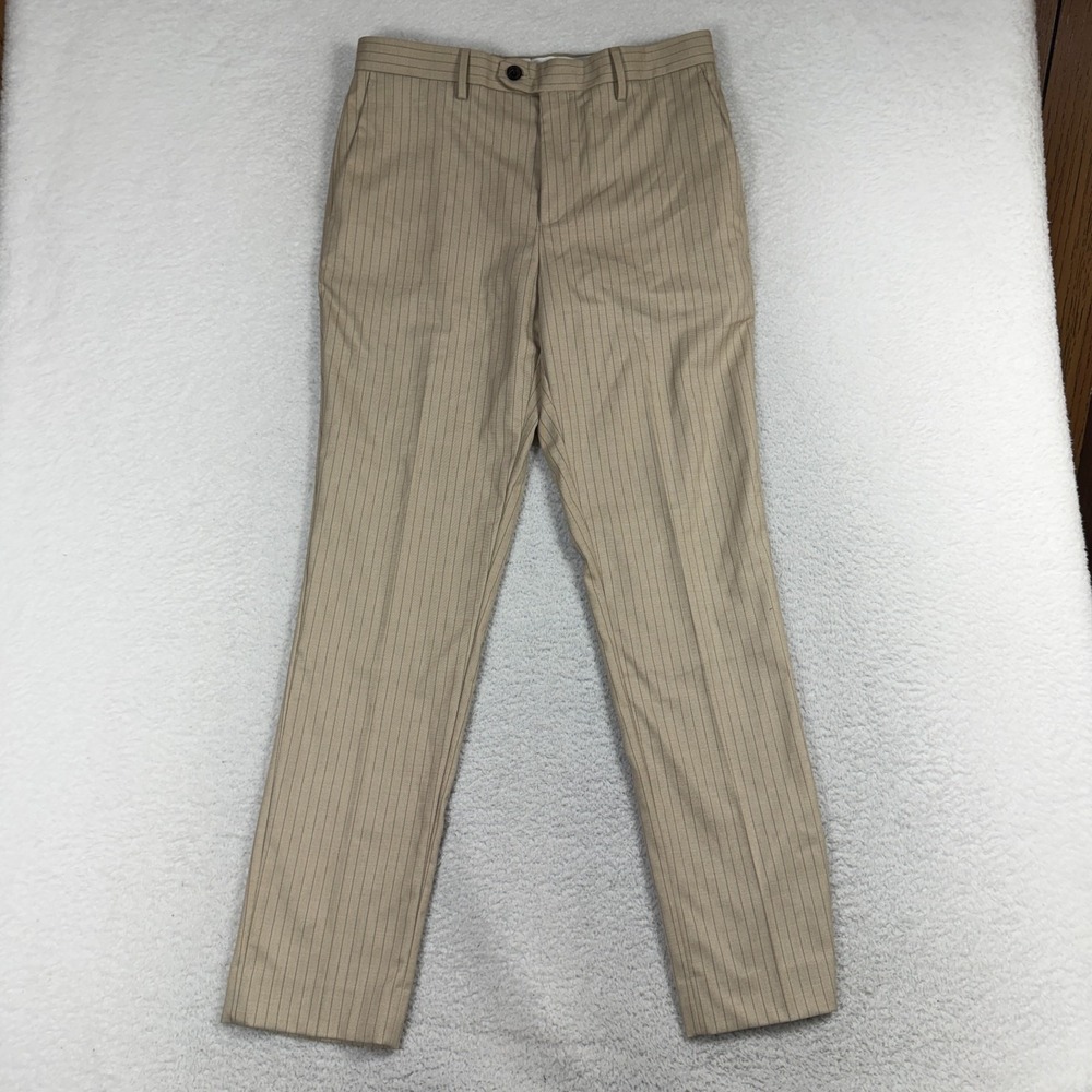 Banana Republic Men's Dress Pants Tailored Fit Brown Striped 32x34 (34x31) NWT